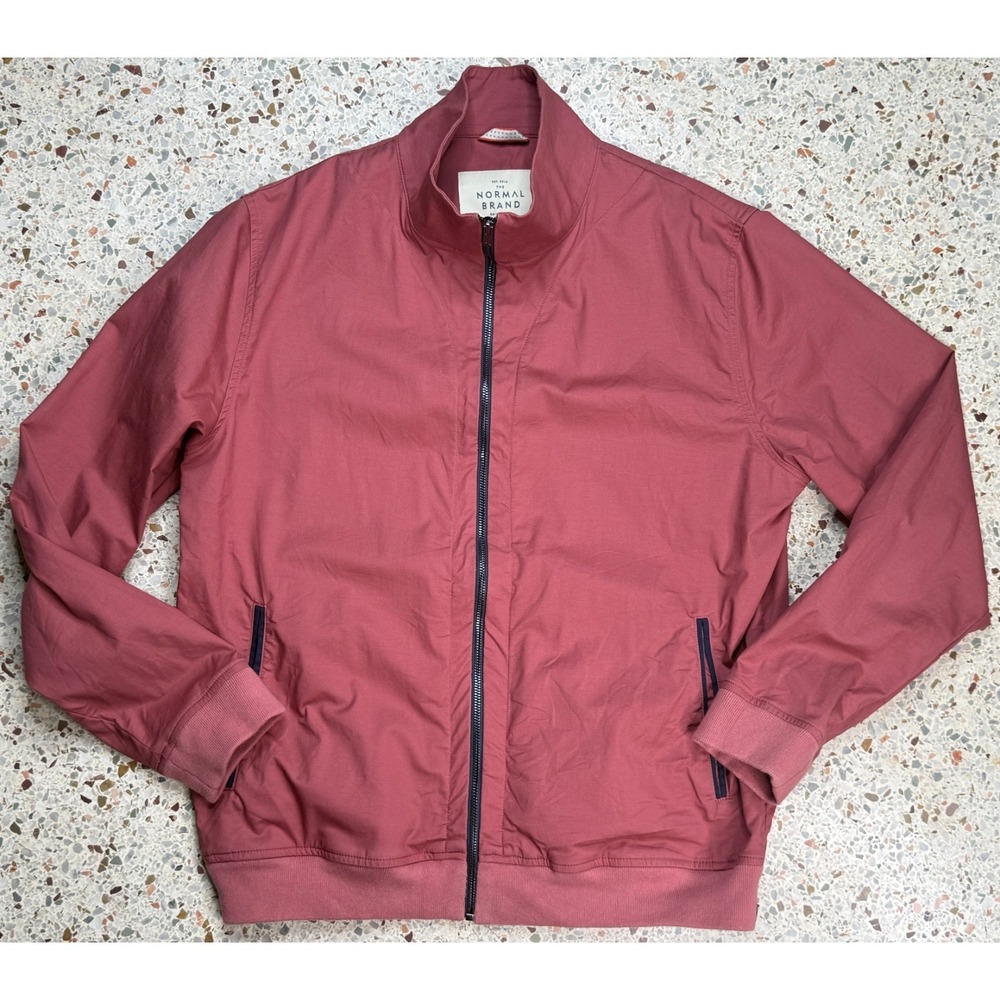The Normal Brand‎ Saint Louis Men's Long Sleeve Red Bomber Jacket Size L